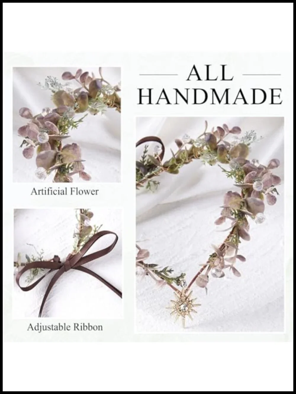 Woodland Flower Fairy Crown Elf Circlet Renaissance Headpiece